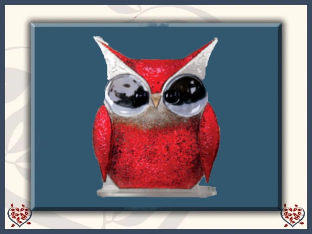 OWL ~ SMALL (RED) | Nobile Glass Animal