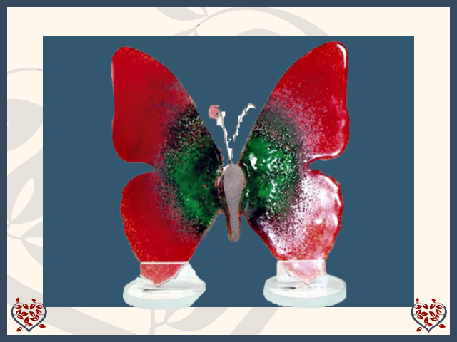 SMALL RED BUTTERFLY ~ NOBILE GLASS ANIMALS