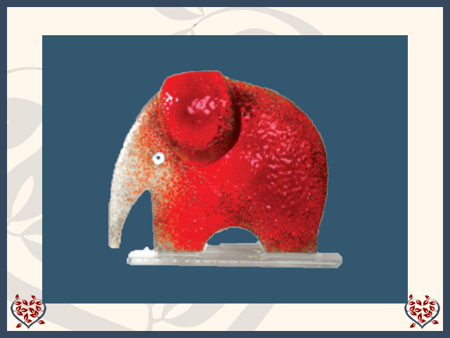 SCARLET ELEPHANT | Nobile Glass Animal