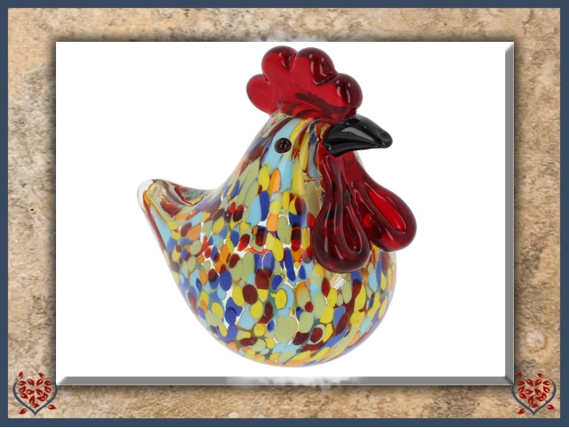GLASS HANDMADE CHICKEN | Decor