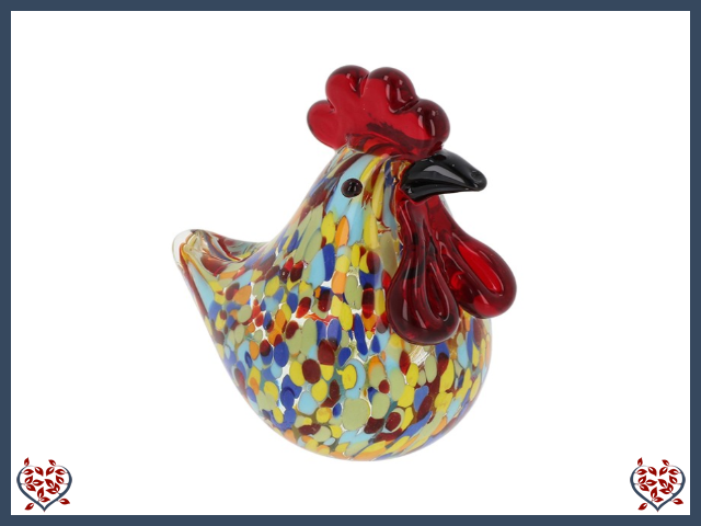 GLASS HANDMADE CHICKEN | Decor