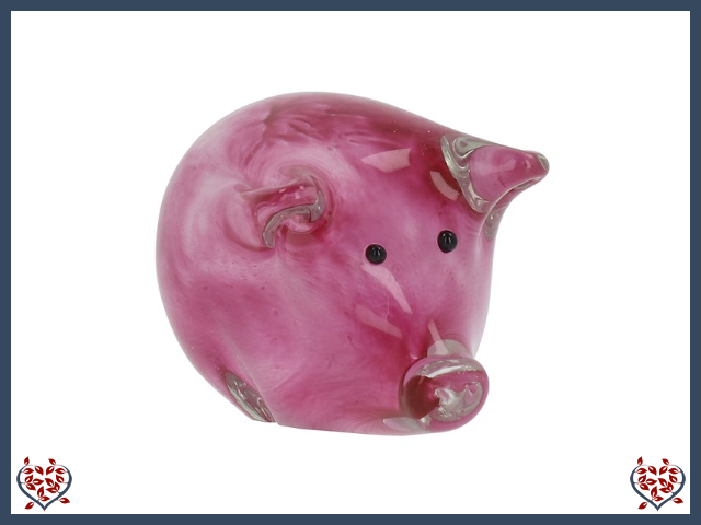 GLASS HANDMADE PIG | Decor