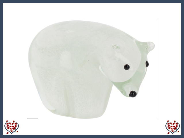 GLASS HANDMADE POLAR BEAR | Decor - Paul Martyn Interiors