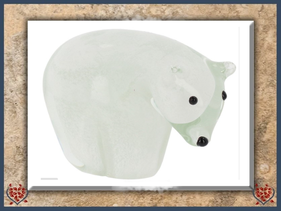 GLASS HANDMADE POLAR BEAR | Decor - Paul Martyn Interiors