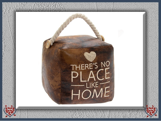 FAUX LEATHER DOORSTOP - LIKE HOME | Door Stops & Draught Excluders