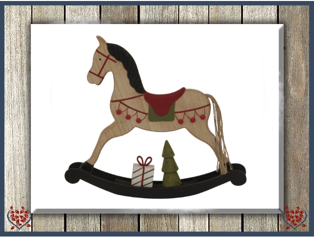 RUSTIC WOOD ROCKING HORSE | Wooden Accessories