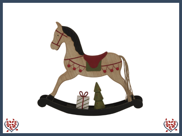 RUSTIC WOOD ROCKING HORSE | Wooden Accessories