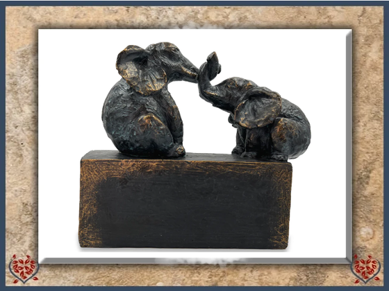 BABY ELEPHANTS ~ POLYRESIN FIGURINE | Figurine
