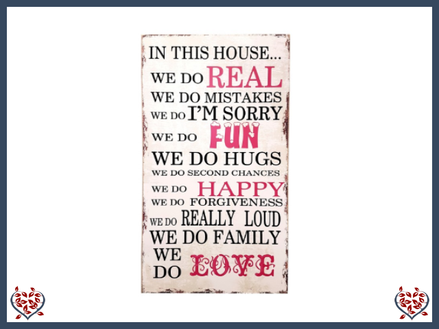 IN THIS HOUSE ~ WOODEN SIGN |  Wall Decor