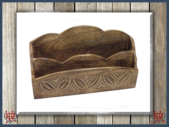 CARVED LETTER RACK (CELTIC) | Wooden Accessories