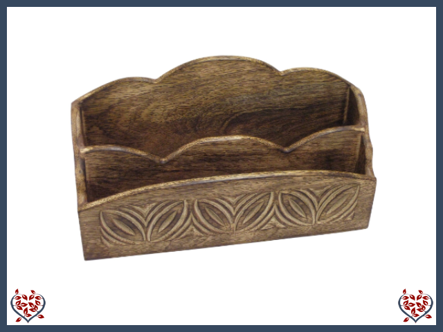CARVED LETTER RACK (CELTIC) | Wooden Accessories