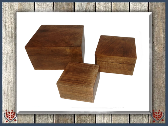 PLAIN SQUARE BOX - WOODEN BOX | Wooden Boxes & Bowls