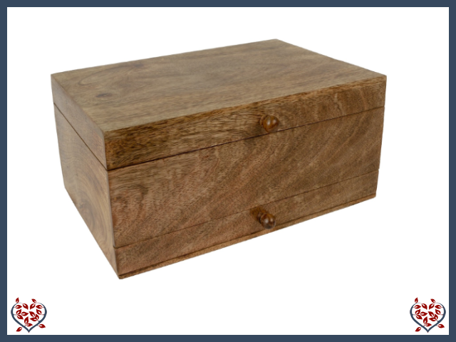 MANGO WOOD LARGE PLAIN VANITY BOX | Wooden Boxes & Bowls