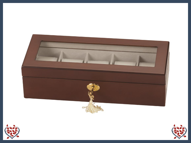 ADAM LOCKABLE WOODEN 5 WATCH BOX | Watch Boxes