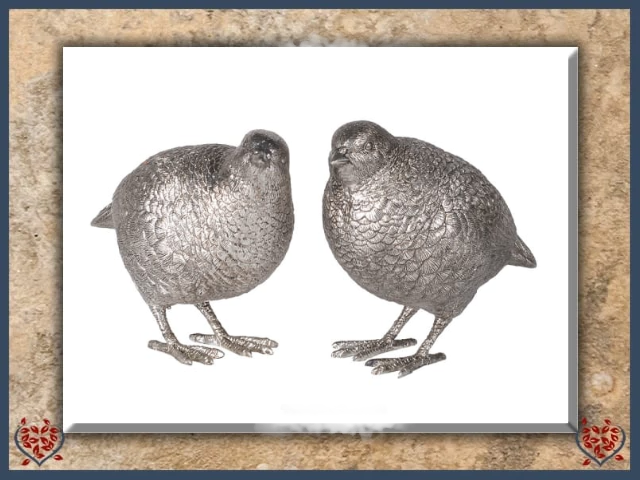 SET OF 2 STANDING QUAIL | Decor