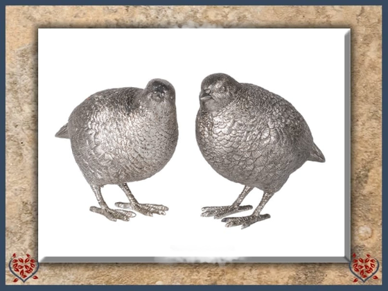 SET OF 2 STANDING QUAIL | Decor