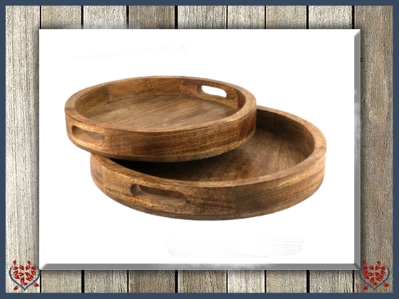 PLAIN CIRCULAR TRAY | Wooden Boxes & Bowls
