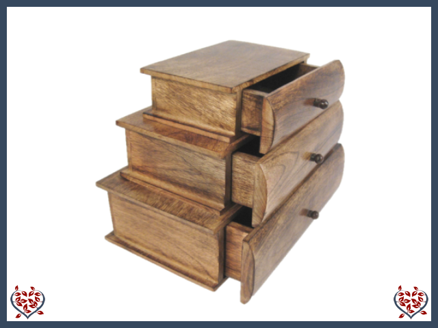 THREE DOOR BOOK CHEST | Wooden Boxes & Bowls