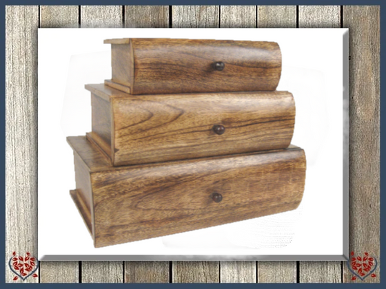 THREE DOOR BOOK CHEST | Wooden Boxes & Bowls