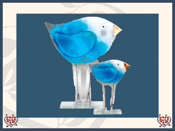 BIRD ~ LARGE (OCEAN BLUE) | Nobile Glass Animal