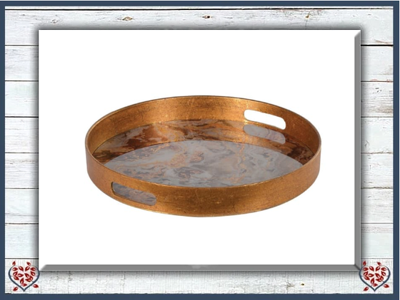 ROUND MARBLE EFFECT TRAY | Kitchenware