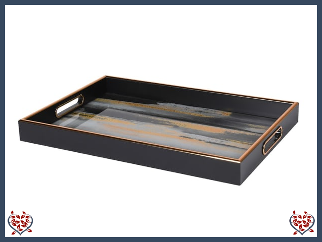 GOLD AND BLACK TRAY | Kitchenware