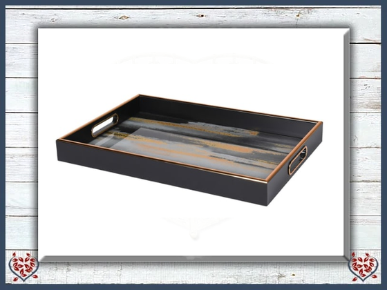 GOLD AND BLACK TRAY | Kitchenware