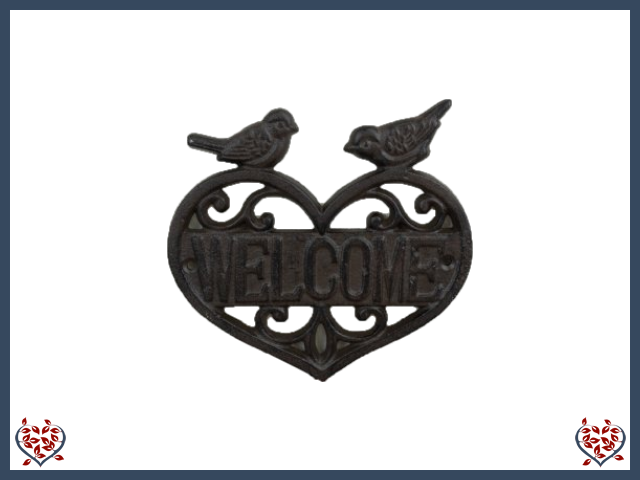 HEART WELCOME ~ METAL SIGN | Wall Decor