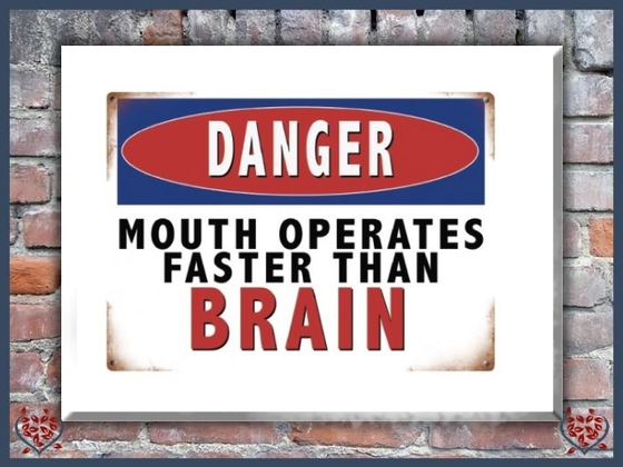 DANGER MOUTH OPERATES ~ METAL SIGN |  Wall Decor