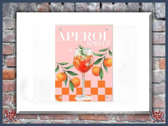 APEROL SPRITZ ~ METAL SIGN | Wall Decor - Paul Martyn Interiors