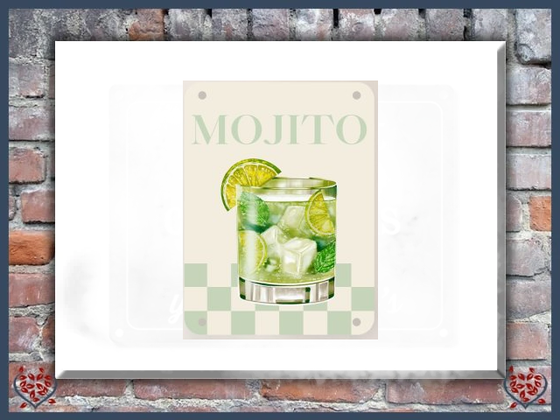 MOJITO ~ METAL SIGN | Wall Decor - Paul Martyn Interiors