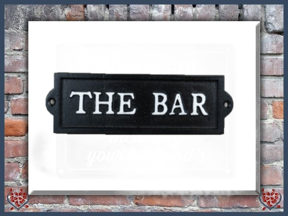 THE BAR ~ METAL SIGN | Wall Decor