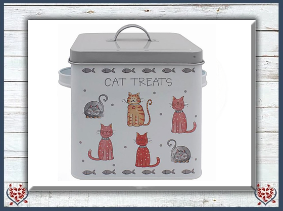 FAITHFUL FRIENDS CAT TREATS TIN | China & Ceramics