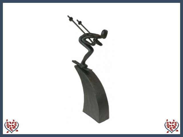 DOWNHILL SKI ~ METAL FIGURINE | Figurine