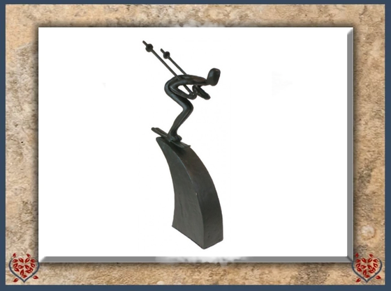 DOWNHILL SKI ~ METAL FIGURINE | Figurine
