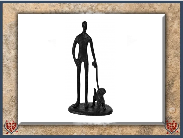 WALKING DOG ~ METAL FIGURINE | Figurine