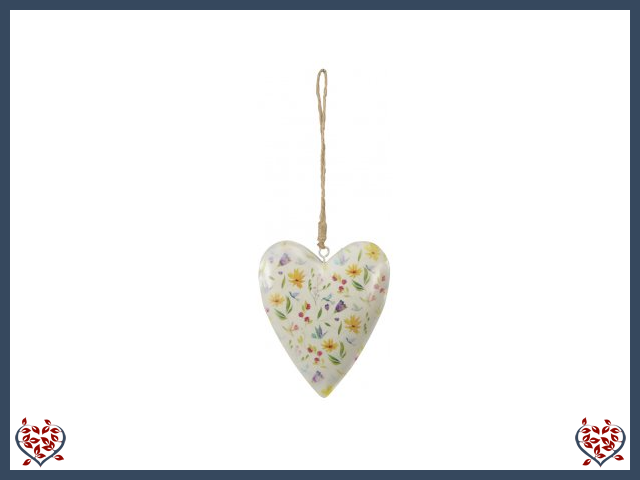 FLORAL METAL HANGING HEART | Decor