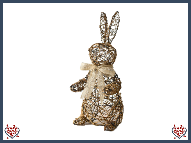 RATTAN STANDING RABBIT | Decor