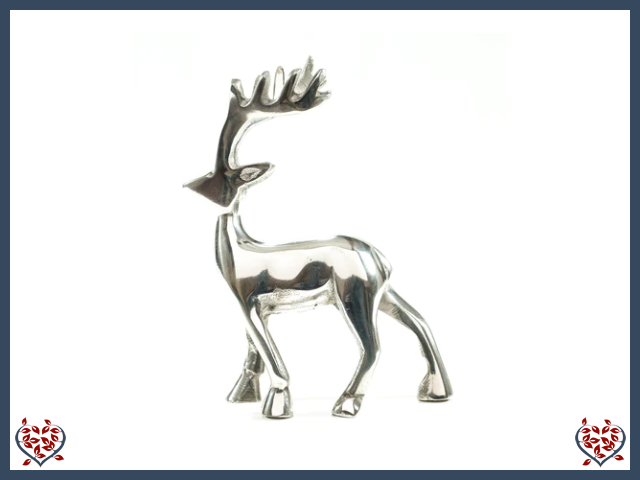 POLISHED SILVER STAG (EXTRA LARGE) | Decor
