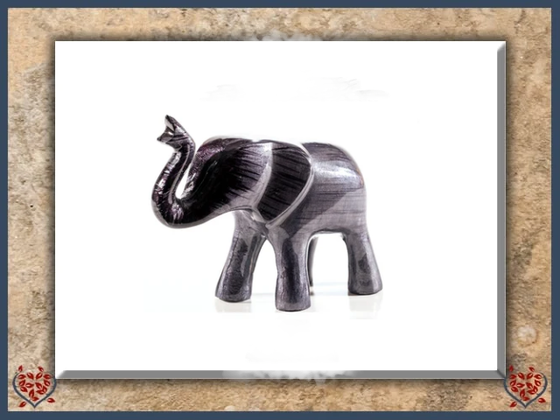 BLACK ELEPHANT TRUNK UP (LARGE) | Decor