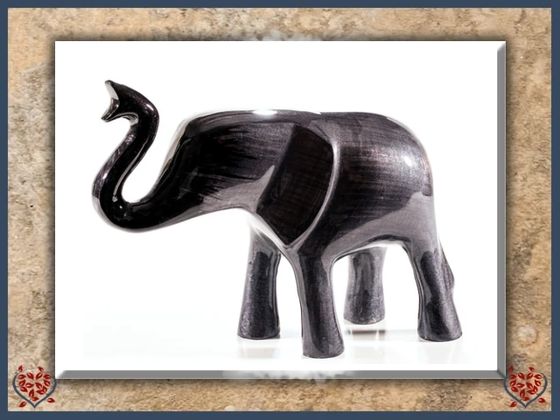 BLACK ELEPHANT TRUNK UP (EXTRA LARGE) | Decor