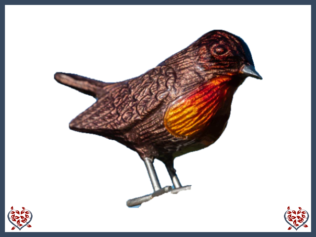 BRUSHED BROWN RED BREAST ROBIN | Decor