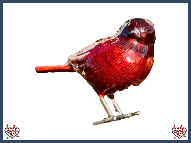 BRUSHED RED BIRD | Decor