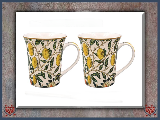 WILLIAM MORRIS FRUITS SET OF 2 MUGS | Mugs