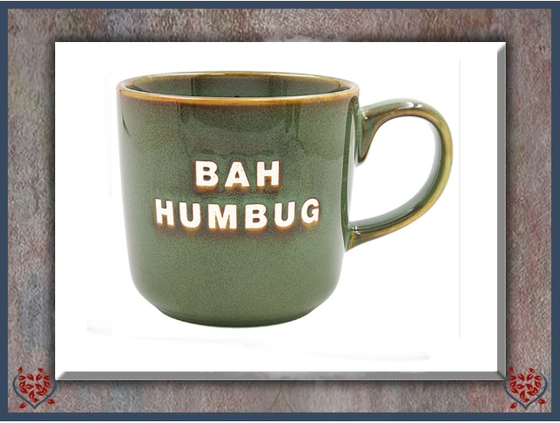 XMAS JOLLY GREEN BAH HUMBUG MUG | Mugs