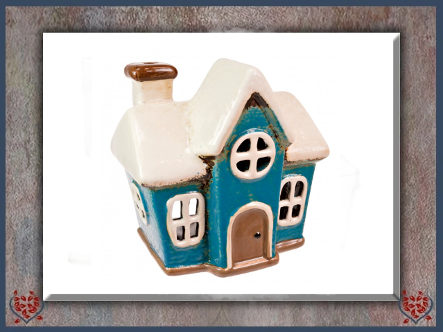 CERAMIC TEALIGHT COTTAGE | Ceramic