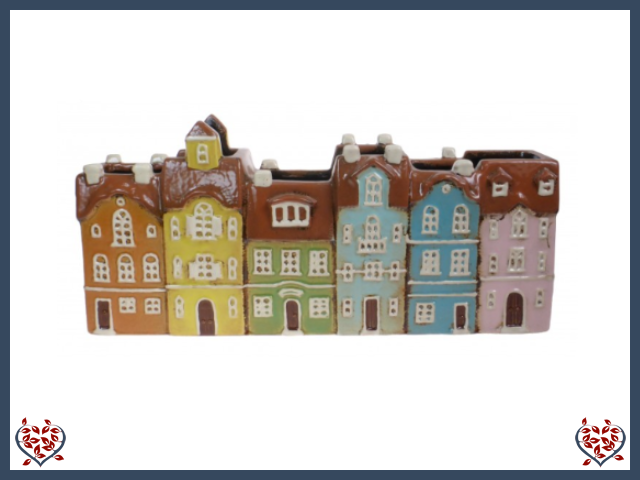 CERAMIC HOUSES PLANTER | Ceramic