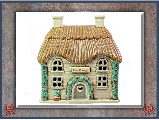 CERAMIC COTTAGE TEALIGHT | Ceramic