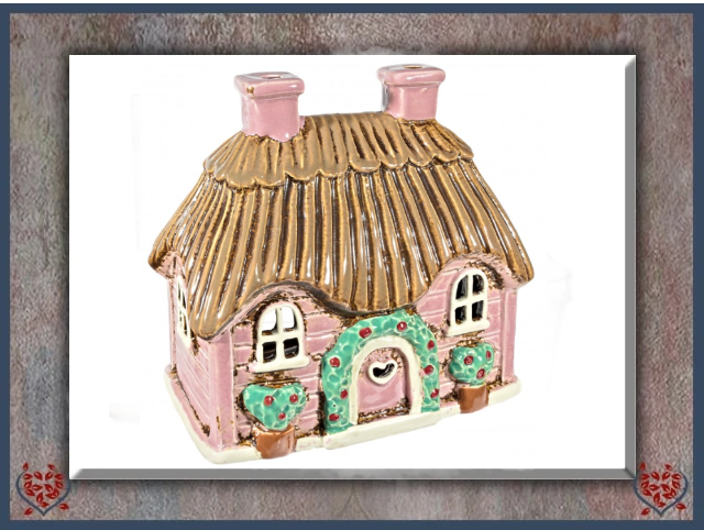 CERAMIC COTTAGE TEALIGHT | Ceramic