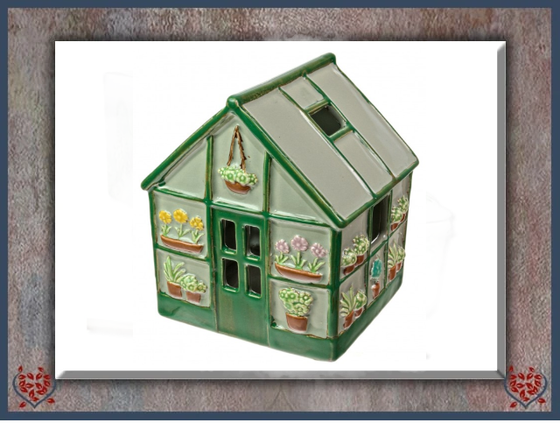 CERAMIC GREENHOUSE TEALIGHT | Ceramic